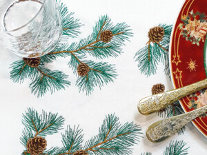 Хвойные растения дизайны вышивки