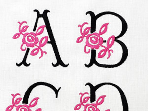 Латинские Цветочные заглавные Буквы