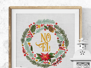 Рождественские и Новогодние дизайны машинной вышивки