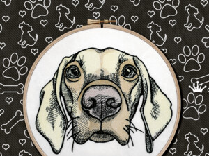 Собаки дизайны машинной вышивки