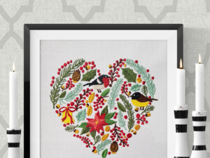 Зимние дизайны машинной вышивки