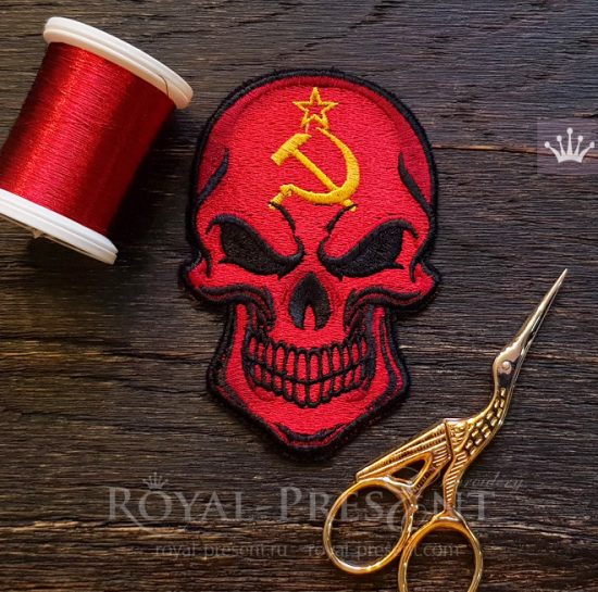 Дизайн машинной вышивки Советский Череп - Royal Present