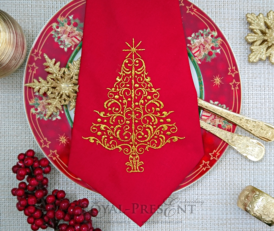 Дизайн машинной вышивки Новогодняя елочка - Royal Present