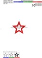 Аппликация для машинной вышивки Звезда - 3 размера