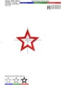 Аппликация для машинной вышивки Звезда - 3 размера