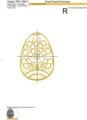 Ажурное Пасхальное Яйцо Дизайн машинной вышивки - 3 размера