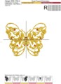 Бабочка в стиле Версаче Дизайн машинной вышивки - 6 размеров