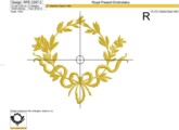 Барокко рамка для монограммы Дизайн машинной вышивки - 3 размера