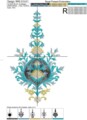 Бесплатный дизайн машинной вышивки Индийский Узор - 4 размера