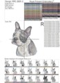Бостон Терьер Цветной Портрет Дизайн машинной вышивки - 5 размеров