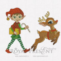 Дизайн для машинной вышивки Рождественский Эльф