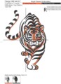 Дизайн для машинной вышивки Тигр Охотник - 3 размера