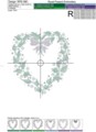 Дизайн для машинной вышивки крестом Цветочное сердце