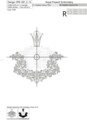 Дизайн машинной вышивки Барокко обрамление для монограммы с короной - 2 размера