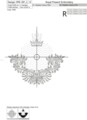 Дизайн машинной вышивки Барокко обрамление с короной - 2 размера