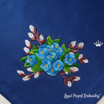 Букетик незабудки и верба - 1 размер