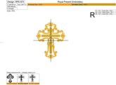 Дизайн машинной вышивки Элегантный крестик