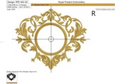 Дизайн машинной вышивки Элегантный цветочная рамка для монограммы для одной или двух букв - 3 размера