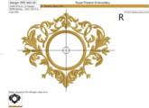 Дизайн машинной вышивки Элегантный цветочная рамка для монограммы для одной или двух букв - 3 размера