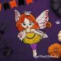 Дизайн машинной вышивки Фея Хэллоуина - 2 размера