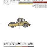 Строительная техника и знаки набор - 4 размера