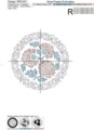 Дизайн машинной вышивки Китайский орнамент Пионы - 2 размера