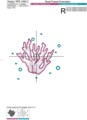 Дизайн машинной вышивки Кораллы - 5 размеров