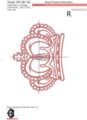 Дизайн машинной вышивки Королевская Корона - 5 размеров