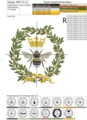 Дизайн машинной вышивки Королевская Пчела - 3 размера