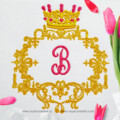 Дизайн машинной вышивки Королевская рамка для монограммы - 3 размера