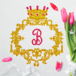 Королевская рамка для монограммы - 3 размера