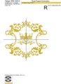 Дизайн машинной вышивки Корона с вензелями - 5 размеров