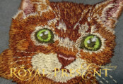 Дизайн машинной вышивки Кот в кармане Рыжик с хвостом