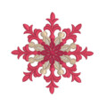 Дизайн машинной вышивки Красная Снежинка - 3 размера