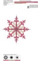 Дизайн машинной вышивки Красная Снежинка - 3 размера
