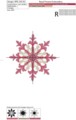 Дизайн машинной вышивки Красная Снежинка - 3 размера