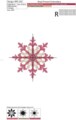 Дизайн машинной вышивки Красная Снежинка - 3 размера