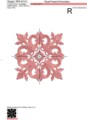 Дизайн машинной вышивки Квилт блок цвет розовый - 7 размеров