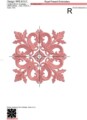 Дизайн машинной вышивки Квилт блок цвет розовый - 7 размеров