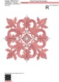 Дизайн машинной вышивки Квилт блок цвет розовый - 7 размеров
