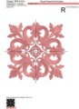 Дизайн машинной вышивки Квилт блок цвет розовый - 7 размеров