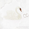 Дизайн машинной вышивки Лебедь