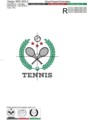 Дизайн машинной вышивки Логотип Теннис - 2 размера
