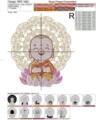 Дизайн машинной вышивки Маленький Будда смеется - 2 размера