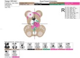 Дизайн машинной вышивки Медвежонок с букетом