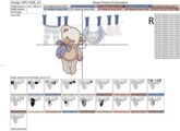 Дизайн машинной вышивки Мишка на веревочке - 4 размера