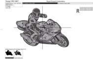Дизайн машинной вышивки Мотоциклист - 2 размера