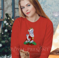 Новогодний козлик дизайн машинной вышивки