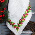Дизайн машинной вышивки Новогодний ягодный бордюр