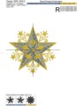 Дизайн машинной вышивки Новогодняя Звезда - 2 размера